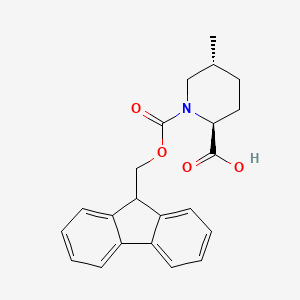 molecular formula C22H23NO4 B2912864 (2S,5R)-1-(9H-fluoren-9-ylmethoxycarbonyl)-5-methyl-piperidine-2-carboxylic acid CAS No. 2227864-52-8