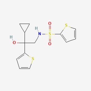 molecular formula C13H15NO3S3 B2912881 N-(2-cyclopropyl-2-hydroxy-2-(thiophen-2-yl)ethyl)thiophene-2-sulfonamide CAS No. 1448071-16-6
