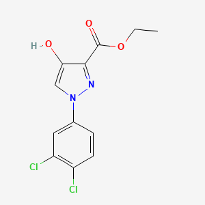 molecular formula C12H10Cl2N2O3 B2912976 ethyl 1-(3,4-dichlorophenyl)-4-hydroxy-1H-pyrazole-3-carboxylate CAS No. 379239-10-8