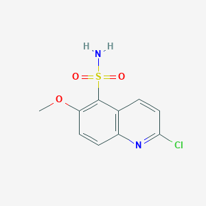 molecular formula C10H9ClN2O3S B2913024 2-Chloro-6-methoxyquinoline-5-sulfonamide CAS No. 2126178-08-1