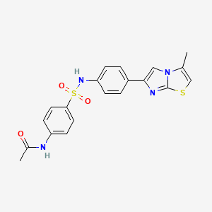B2913034 N-(4-(N-(4-(3-methylimidazo[2,1-b]thiazol-6-yl)phenyl)sulfamoyl)phenyl)acetamide CAS No. 893980-47-7