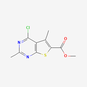 molecular formula C10H9ClN2O2S B2913040 Methyl 4-chloro-2,5-dimethylthieno[2,3-d]pyrimidine-6-carboxylate CAS No. 872319-75-0