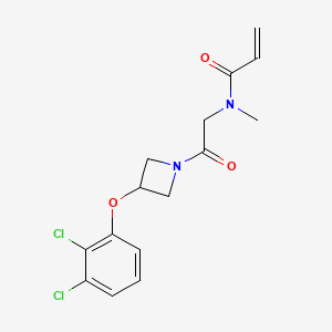 molecular formula C15H16Cl2N2O3 B2913063 N-{2-[3-(2,3-dichlorophenoxy)azetidin-1-yl]-2-oxoethyl}-N-methylprop-2-enamide CAS No. 2200387-74-0
