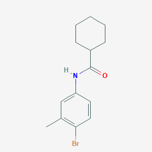 molecular formula C14H18BrNO B291307 N-(4-bromo-3-methylphenyl)cyclohexanecarboxamide 