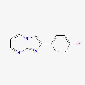 molecular formula C12H8FN3 B2913109 2-(4-Fluorophenyl)imidazo[1,2-a]pyrimidine CAS No. 397-53-5