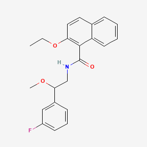 molecular formula C22H22FNO3 B2913115 2-ethoxy-N-[2-(3-fluorophenyl)-2-methoxyethyl]naphthalene-1-carboxamide CAS No. 1796949-59-1