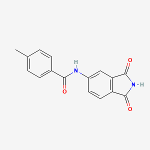 molecular formula C16H12N2O3 B2913134 N-(1,3-dioxo-2,3-dihydro-1H-isoindol-5-yl)-4-methylbenzamide CAS No. 683235-06-5