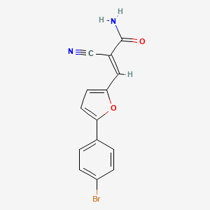 B2913142 (2E)-3-[5-(4-bromophenyl)furan-2-yl]-2-cyanoprop-2-enamide CAS No. 301691-31-6