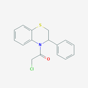 molecular formula C16H14ClNOS B2913166 2-chloro-1-(3-phenyl-3,4-dihydro-2H-1,4-benzothiazin-4-yl)ethan-1-one CAS No. 854357-29-2
