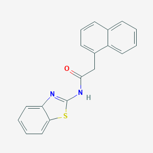 molecular formula C19H14N2OS B291317 N-(1,3-benzothiazol-2-yl)-2-(1-naphthyl)acetamide 