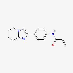 molecular formula C16H17N3O B2913173 N-[4-(5,6,7,8-Tetrahydroimidazo[1,2-a]pyridin-2-yl)phenyl]prop-2-enamide CAS No. 2305534-48-7