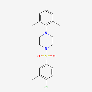 molecular formula C19H23ClN2O2S B2913180 1-(4-Chloro-3-methylbenzenesulfonyl)-4-(2,6-dimethylphenyl)piperazine CAS No. 1981935-04-9