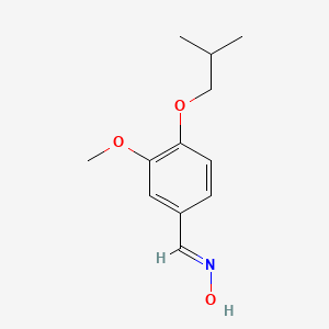 molecular formula C12H17NO3 B2913181 N-{[3-methoxy-4-(2-methylpropoxy)phenyl]methylidene}hydroxylamine CAS No. 556020-43-0