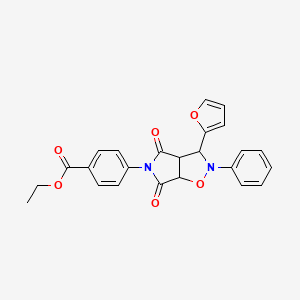 ethyl 4-[3-(2-furyl)-4,6-dioxo-2-phenylhexahydro-5H-pyrrolo[3,4-d]isoxazol-5-yl]benzoate