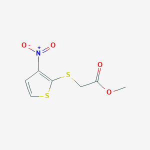 molecular formula C7H7NO4S2 B2913215 Methyl [(3-Nitrothien-2-yl)thio]acetate CAS No. 882292-17-3