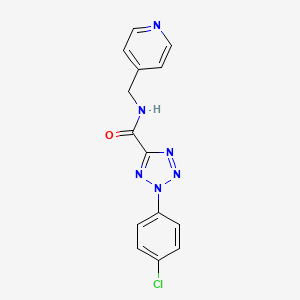 2-(4-chlorophenyl)-N-(pyridin-4-ylmethyl)-2H-tetrazole-5-carboxamide