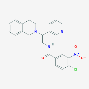 4-chloro-N-(2-(3,4-dihydroisoquinolin-2(1H)-yl)-2-(pyridin-3-yl)ethyl)-3-nitrobenzamide