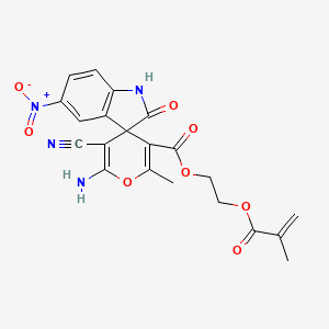 2-({2'-Amino-3'-cyano-6'-methyl-5-nitro-2-oxo-1,2-dihydrospiro[indole-3,4'-pyran]-5'-yl}carbonyloxy)ethyl 2-methylprop-2-enoate