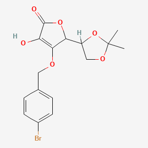 4-[(4-bromobenzyl)oxy]-5-(2,2-dimethyl-1,3-dioxolan-4-yl)-3-hydroxy-2(5H)-furanone