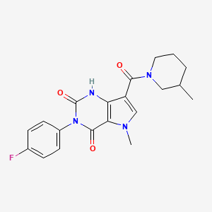 3-(4-fluorophenyl)-5-methyl-7-(3-methylpiperidine-1-carbonyl)-1H-pyrrolo[3,2-d]pyrimidine-2,4(3H,5H)-dione
