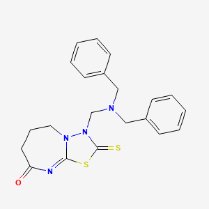 3-((dibenzylamino)methyl)-2-thioxo-2,3,6,7-tetrahydro-[1,3,4]thiadiazolo[3,2-a][1,3]diazepin-8(5H)-one