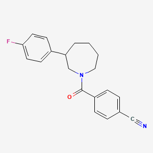4-(3-(4-Fluorophenyl)azepane-1-carbonyl)benzonitrile