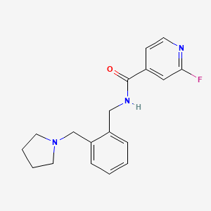 2-fluoro-N-({2-[(pyrrolidin-1-yl)methyl]phenyl}methyl)pyridine-4-carboxamide