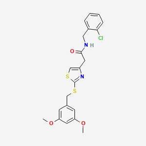 N-(2-chlorobenzyl)-2-(2-((3,5-dimethoxybenzyl)thio)thiazol-4-yl)acetamide