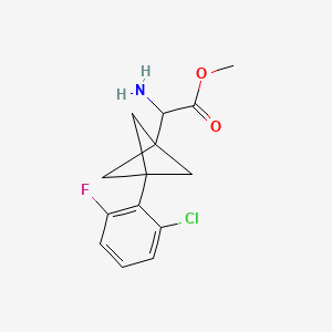 Methyl 2-amino-2-[3-(2-chloro-6-fluorophenyl)-1-bicyclo[1.1.1]pentanyl]acetate