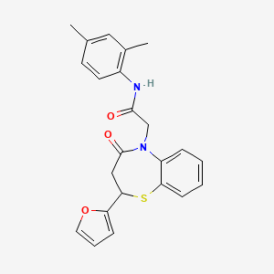 N-(2,4-dimethylphenyl)-2-(2-(furan-2-yl)-4-oxo-3,4-dihydrobenzo[b][1,4]thiazepin-5(2H)-yl)acetamide