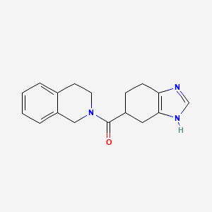 molecular formula C17H19N3O B2913254 (3,4-dihydroisoquinolin-2(1H)-yl)(4,5,6,7-tetrahydro-1H-benzo[d]imidazol-5-yl)methanone CAS No. 132036-47-6