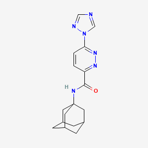 molecular formula C17H20N6O B2913288 N-(adamantan-1-yl)-6-(1H-1,2,4-triazol-1-yl)pyridazine-3-carboxamide CAS No. 1448067-12-6