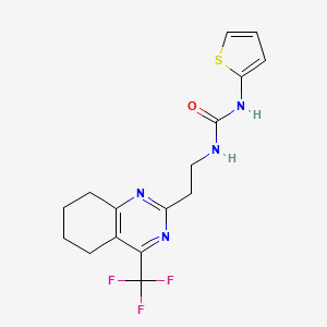 1-(Thiophen-2-yl)-3-(2-(4-(trifluoromethyl)-5,6,7,8-tetrahydroquinazolin-2-yl)ethyl)urea