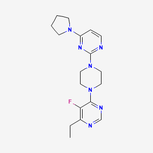 4-Ethyl-5-fluoro-6-[4-(4-pyrrolidin-1-ylpyrimidin-2-yl)piperazin-1-yl]pyrimidine