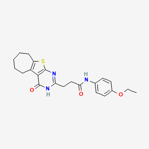N-(4-ethoxyphenyl)-3-(4-oxo-3,5,6,7,8,9-hexahydro-4H-cyclohepta[4,5]thieno[2,3-d]pyrimidin-2-yl)propanamide
