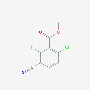 molecular formula C9H5ClFNO2 B2913304 Methyl 3-cyano-6-chloro-2-fluorobenzoate CAS No. 1805111-00-5