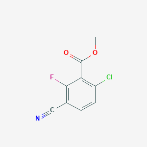 molecular formula C9H5ClFNO2 B2913304 3-氰基-6-氯-2-氟苯甲酸甲酯 CAS No. 1805111-00-5