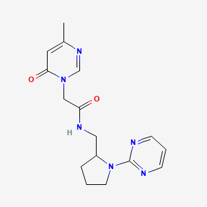 2-(4-methyl-6-oxo-1,6-dihydropyrimidin-1-yl)-N-{[1-(pyrimidin-2-yl)pyrrolidin-2-yl]methyl}acetamide