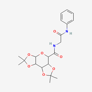 molecular formula C20H26N2O7 B2913310 N-(2-anilino-2-oxoethyl)-4,4,11,11-tetramethyl-3,5,7,10,12-pentaoxatricyclo[7.3.0.02,6]dodecane-8-carboxamide CAS No. 1008056-25-4