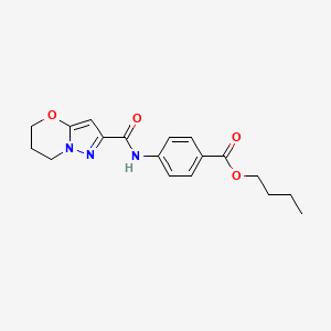 butyl 4-(6,7-dihydro-5H-pyrazolo[5,1-b][1,3]oxazine-2-carboxamido)benzoate