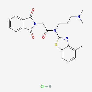 N-(3-(dimethylamino)propyl)-2-(1,3-dioxoisoindolin-2-yl)-N-(4-methylbenzo[d]thiazol-2-yl)acetamide hydrochloride