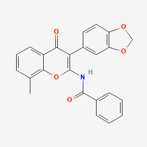 N-[3-(1,3-benzodioxol-5-yl)-8-methyl-4-oxo-4H-chromen-2-yl]benzamide