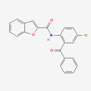 molecular formula C22H14BrNO3 B2913327 N-(2-benzoyl-4-bromophenyl)-1-benzofuran-2-carboxamide CAS No. 923499-62-1