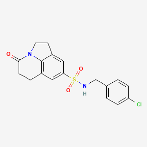 N-(4-chlorobenzyl)-4-oxo-1,2,5,6-tetrahydro-4H-pyrrolo[3,2,1-ij]quinoline-8-sulfonamide