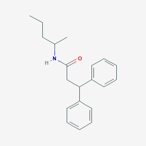 molecular formula C20H25NO B291334 N-(pentan-2-yl)-3,3-diphenylpropanamide 