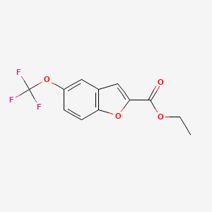 molecular formula C12H9F3O4 B2913378 Ethyl 5-(trifluoromethoxy)benzofuran-2-carboxylate CAS No. 896732-44-8
