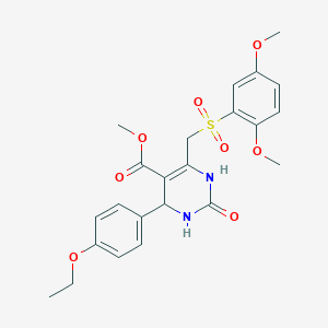 Methyl 6-(((2,5-dimethoxyphenyl)sulfonyl)methyl)-4-(4-ethoxyphenyl)-2-oxo-1,2,3,4-tetrahydropyrimidine-5-carboxylate