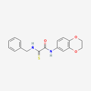 2-(benzylamino)-N-(2,3-dihydro-1,4-benzodioxin-6-yl)-2-thioxoacetamide