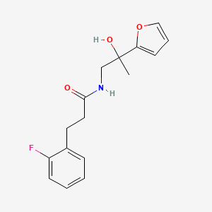molecular formula C16H18FNO3 B2913391 3-(2-fluorophenyl)-N-[2-(furan-2-yl)-2-hydroxypropyl]propanamide CAS No. 1798489-94-7