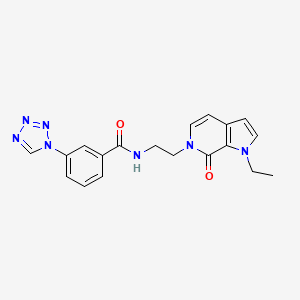 molecular formula C19H19N7O2 B2913447 N-(2-(1-ethyl-7-oxo-1H-pyrrolo[2,3-c]pyridin-6(7H)-yl)ethyl)-3-(1H-tetrazol-1-yl)benzamide CAS No. 2034559-33-4